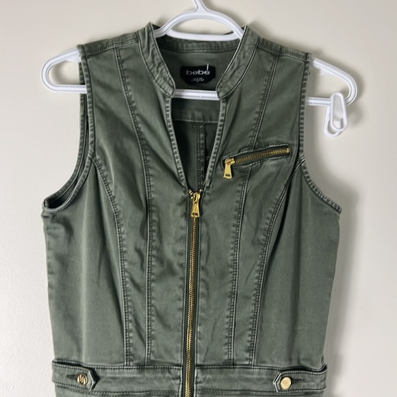 Bebe Olive Green Jumpsuit Size 29 - Picture 6 of 16